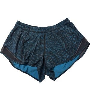 Lululemon Size 8 Hotty Hot Shorts Pulse Capri Black Black Swift Athletic Lined